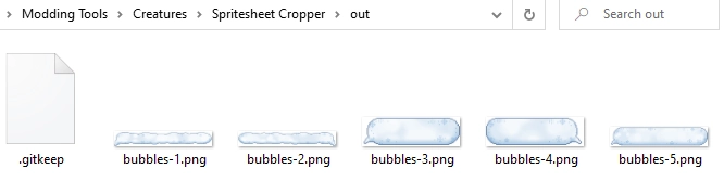 The output folder.