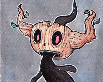 A painting of a Phantump.